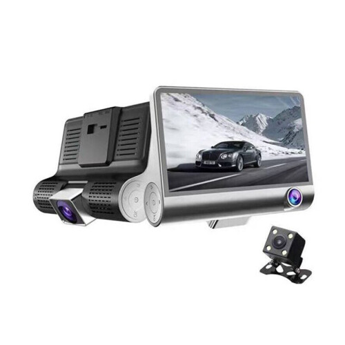 4" Car DVR 3 σε 1 Dash Cam GPS 3 φακών μπροστά και πίσω κάμερα εγγραφής βίντεο G-αισθητήρα 2