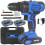 21V Cordless Drill Driver Combi Drills Screwdriver 2 Batteries with Manual Hammer 2