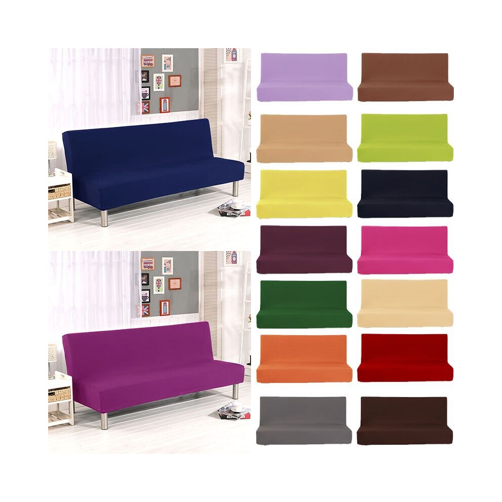 Solid Sofa Bed Cover Home Armless Elastic Cover