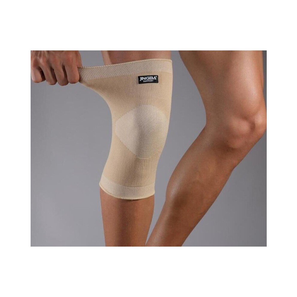 (Khaki, S-M) Knee Brace Protector Safety Support Elastic Nylon