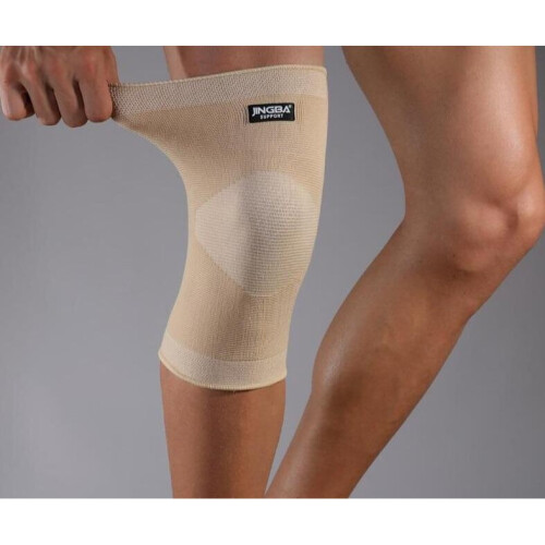 (Khaki, L-XL) Knee Brace Protector Safety Support Elastic Nylon