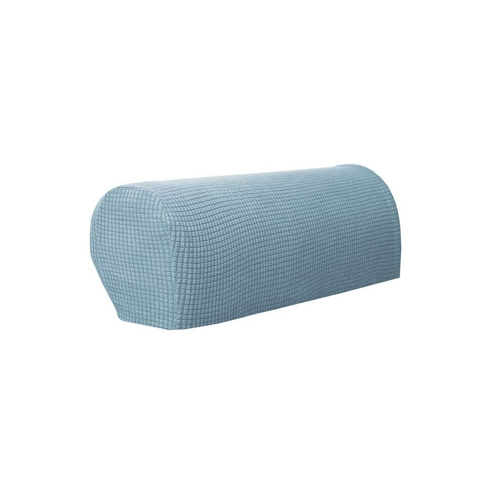 (Haze Blue) 2Pcs Armrest Covers Sofa Arm Protectors Cover