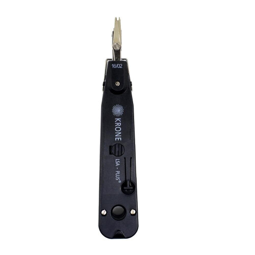 (Black) KRONE LSA-Plus Punch Down Tool with Sensor Adjustable Cable Crimper for Telecom Phone RJ11 LAN Network Cat5 RJ45 Patch Panel 2