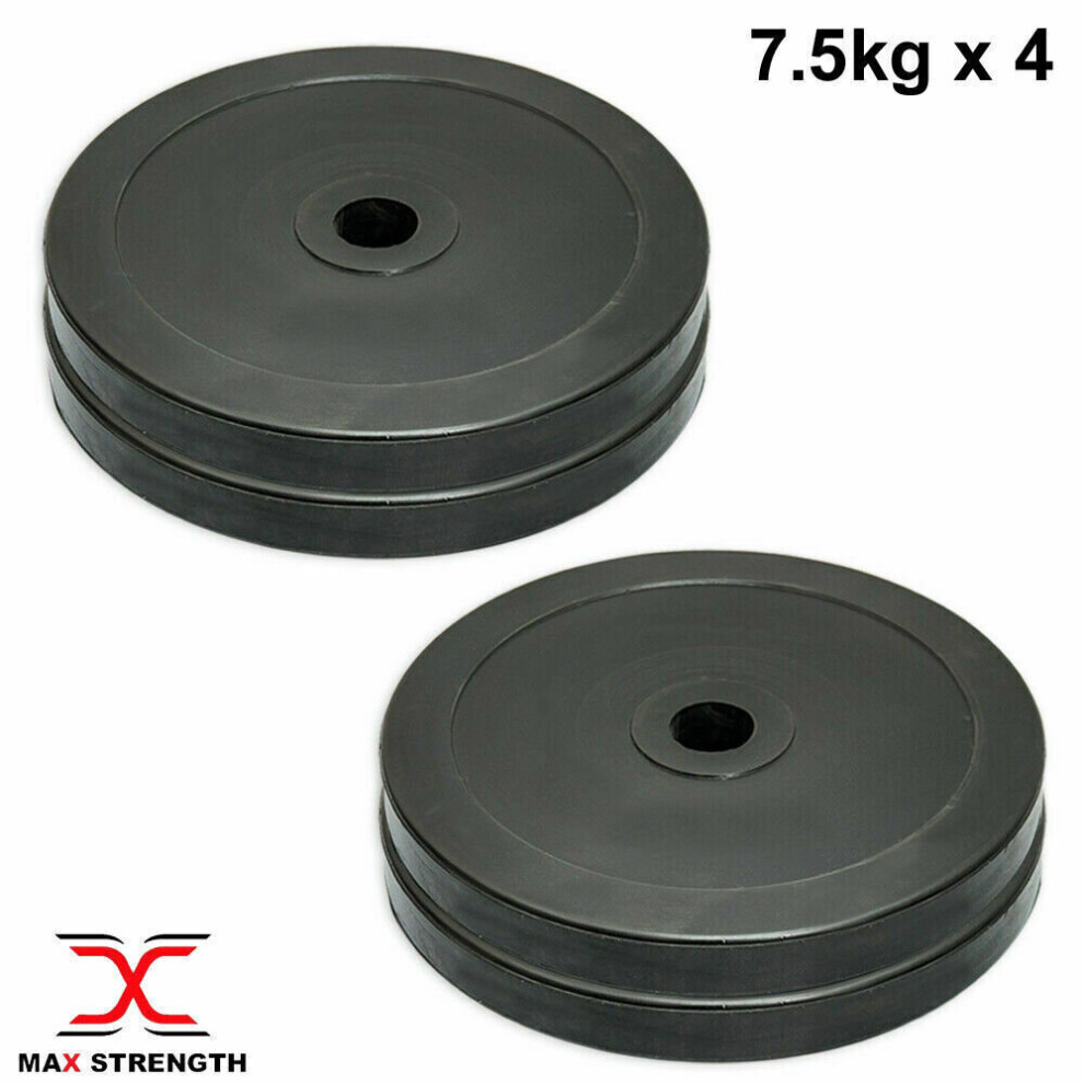 (7.5kg x 4 = 30kg) Weight Plates Dumbbells & Weights Lifting Barbell