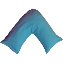 (Aqua) Back & Neck Support Polycotton V Shaped Orthopedic/Pregnancy/Nursing Pillowcase