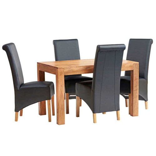 Dakota Light Mango Wood 4ft (120cm) Small Dining Table for Dining Room 2