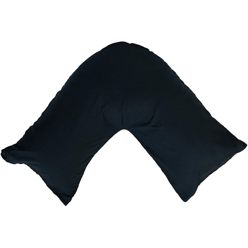 Arlinens (Black) Back & Neck Support Polycotton V Shaped Orthopedic/Pregnancy/Nursing Pillowcase Black