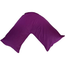(Plum) Back & Neck Support Polycotton V Shaped Orthopedic/Pregnancy/Nursing Pillowcase