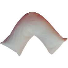 (Cream) Back & Neck Support Polycotton V Shaped Orthopedic/Pregnancy/Nursing Pillowcase