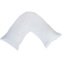 (White) Back & Neck Support Polycotton V Shaped Orthopedic/Pregnancy/Nursing Pillowcase