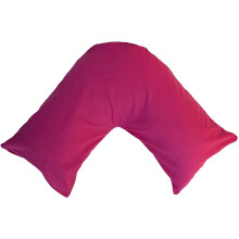 (Pink) Back & Neck Support Polycotton V Shaped Orthopedic/Pregnancy/Nursing Pillowcase