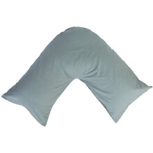 (Silver) Back & Neck Support Polycotton V Shaped Orthopedic/Pregnancy/Nursing Pillowcase