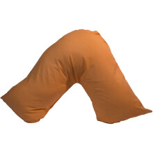 (Peach) Back & Neck Support Polycotton V Shaped Orthopedic/Pregnancy/Nursing Pillowcase