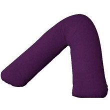 (Aubergine) Back & Neck Support Polycotton V Shaped Orthopedic/Pregnancy/Nursing Pillowcase