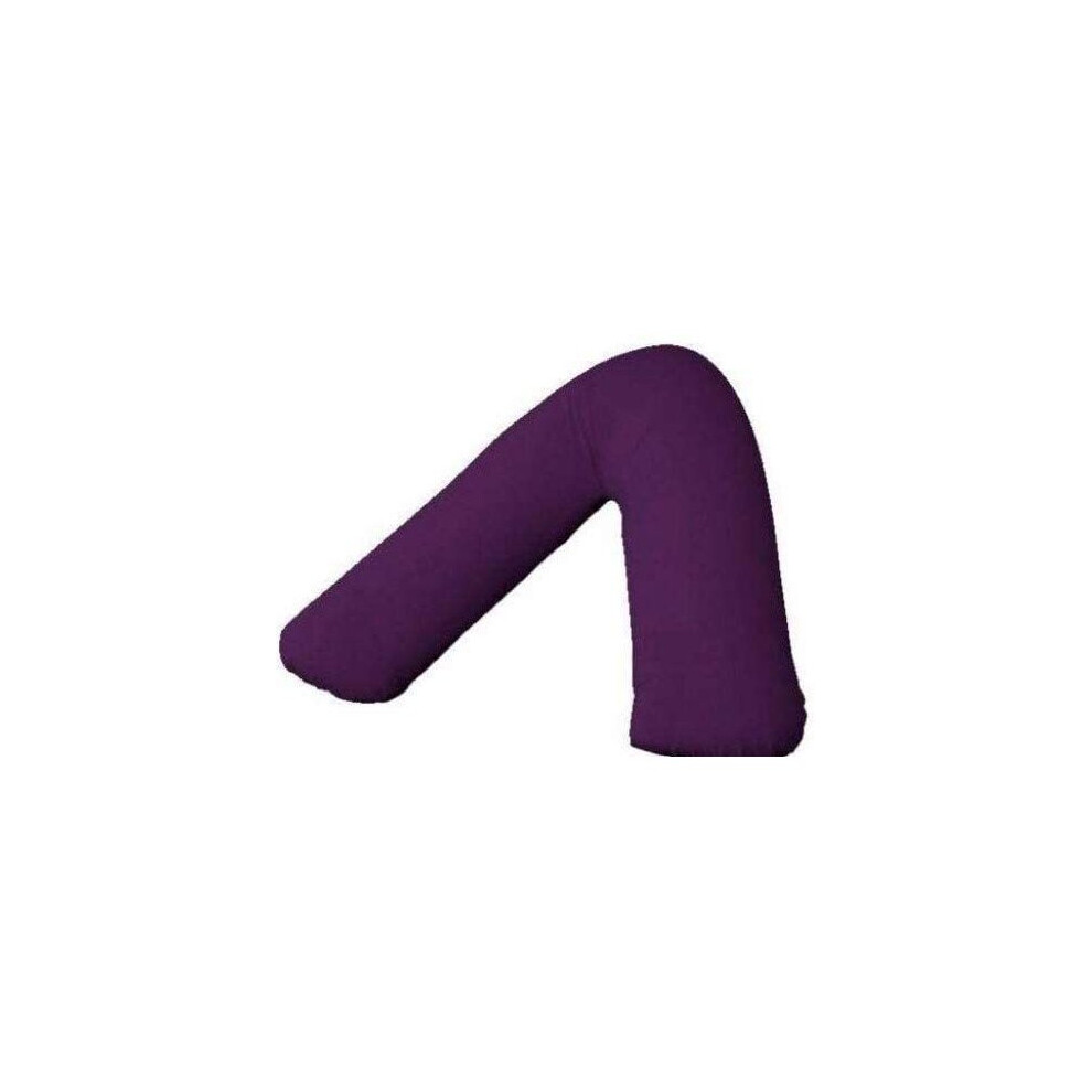 (Aubergine) Back & Neck Support Polycotton V Shaped Orthopedic/Pregnancy/Nursing Pillowcase Arlinens