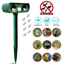 Ultrasonic Solar Power Animal Repeller Garden Outdoor Pest Cat Mice Repellent