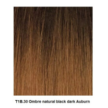 (TT1B/30 (Natural Black/Auburn dip dye)) Details about  SLEEK SINEAD SYNTHETIC LACE PARTING WIG Mid-length super straight wig