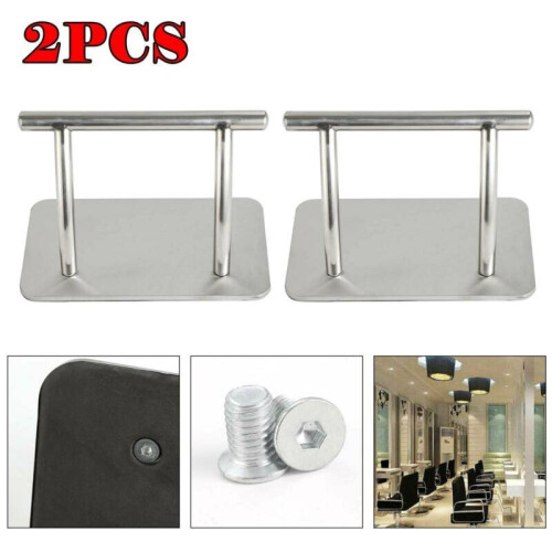 2X Stainless Steel Foot Rest Footrest Relax Hair Salon Chair UK on OnBuy