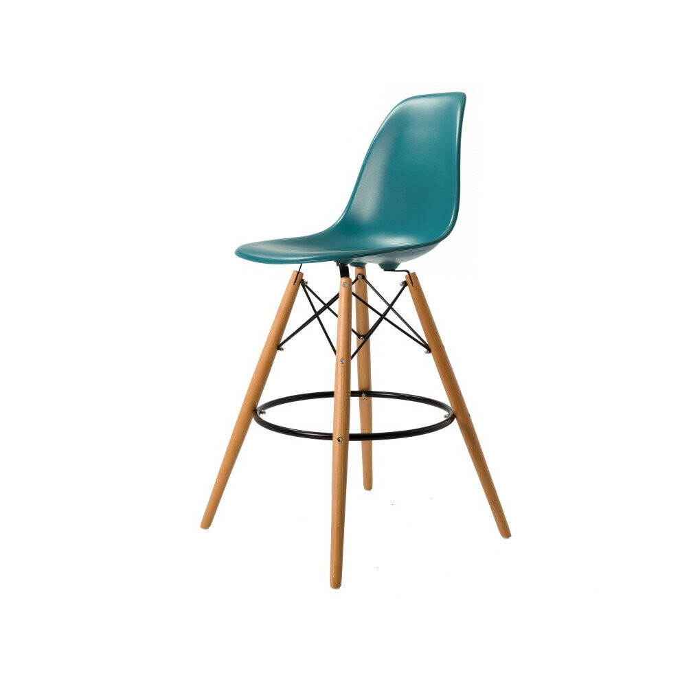 (OCEAN TEAL ) Classic Design Eiffel Tower Inspired Bar stool