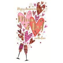 Mum & Dad Embellished Anniversary Greeting Card Talking Pictures Cards