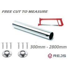 (1000) WARDROBE ROUND CHROME HANGING RAILS 300mm-2800mm