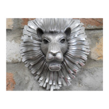 Single Lion Coat Hook | Resin & Metal | SILVER