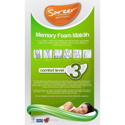 (3FT Single 90cm) Sareer Memory Foam Mattress - Medium Firm 2