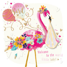 It's A Girl Embellished New Baby Greeting Card Talking Pictures Cards