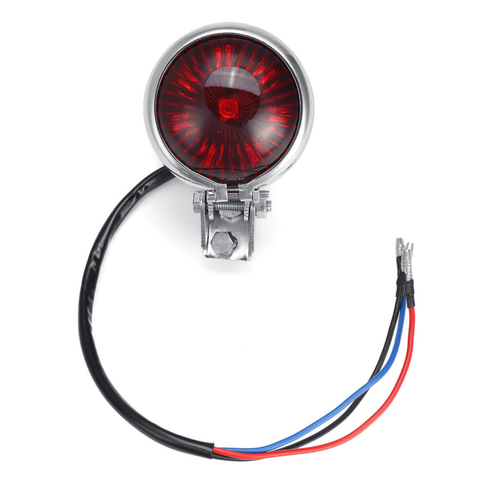 12V Motorcycle Smoke Rear Brake Stop Tail For Harley Chopper Cafe Racer Red/Light 5202984939740