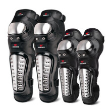 WOSAWE Motorcycle Long Knee Pad Elbow Guard Motorbike Racing Protective Gear Armor Stainless Steel