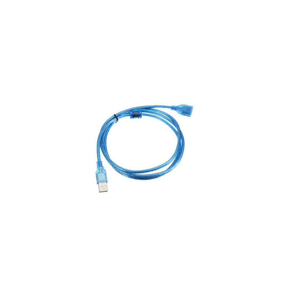 5Ft 1.5M Clear Usb 2.0 Extension Male To Female Connector Cable Blue 4191026520798