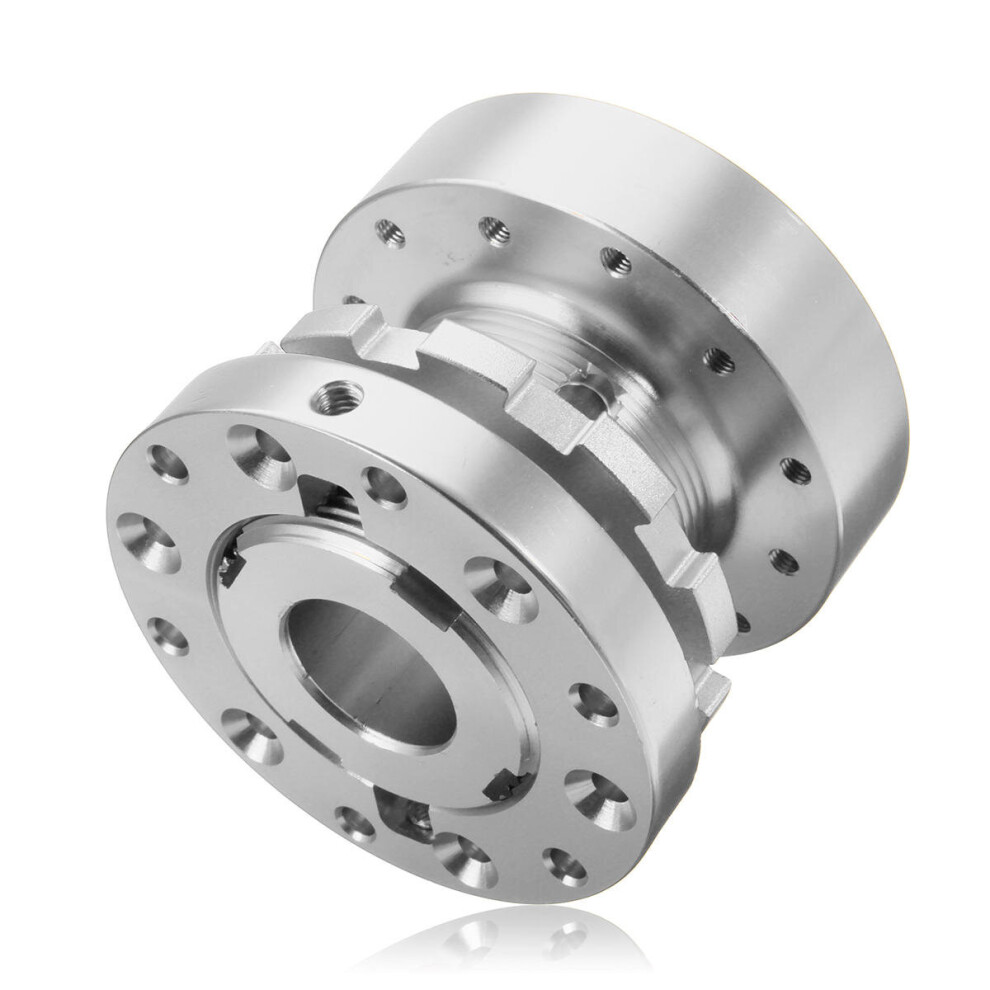 6 Bolts Universal Adjustable Racing Steering Wheel Hub Adapter Extender Color Silver 4191026514384