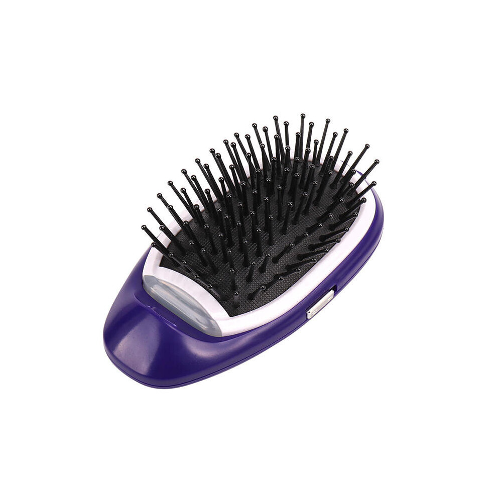 Unisex Purple Portable Electric Ionic Hairbrush Straight Styling Tool Massage Comb Color