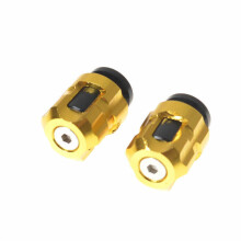 2Pcs CNC Motorcycle Accessories Aluminium Alloy Wheel Tire Valve Stem Cap YELLOW COLOR