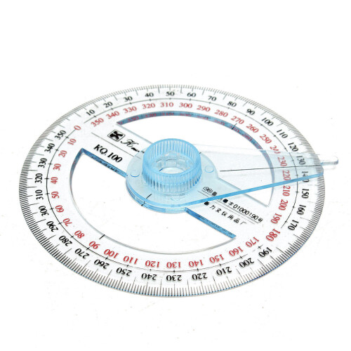 7Pcs 10cm Plastic 360 Degree Protractor Ruler Angle Finder Swing Arm School Office 1