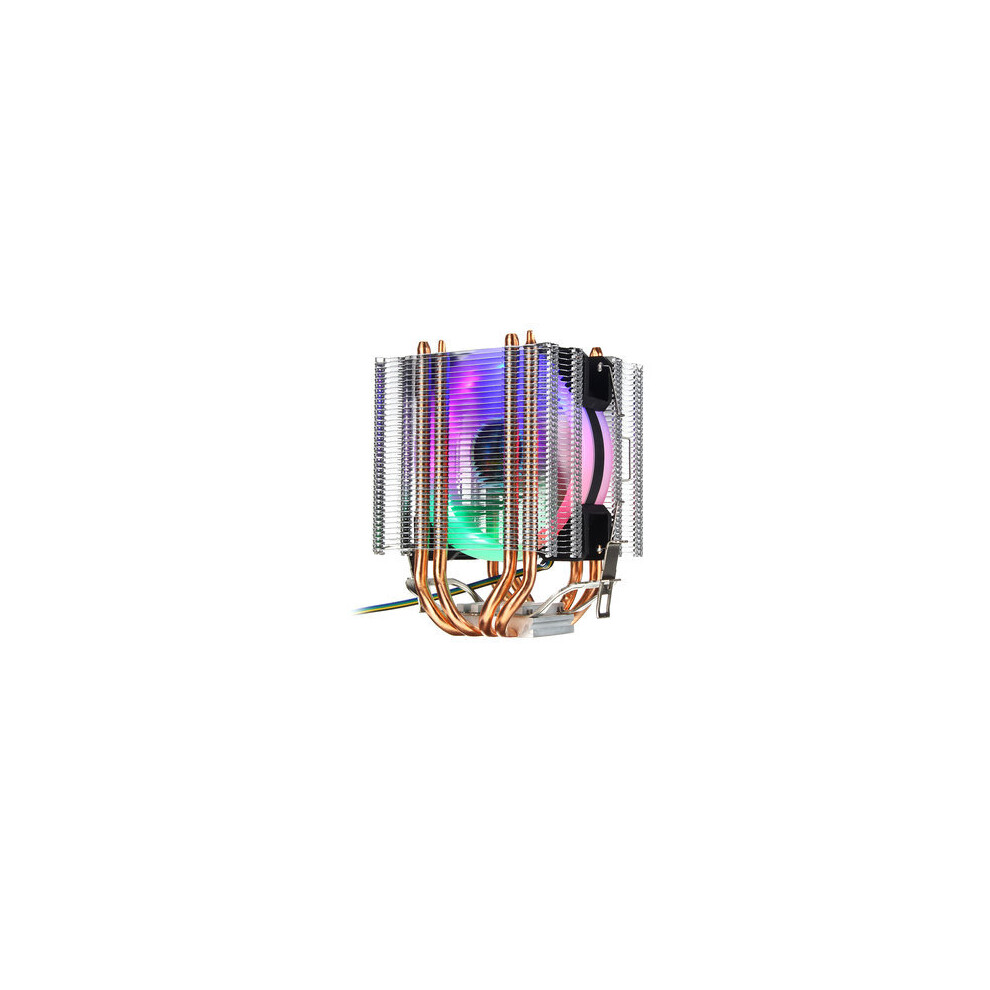 4Pin 4 Heatpipes Colorful Backlit Cpu Cooling Fan Cooler Heatsink For Intel Amd 4191026530759