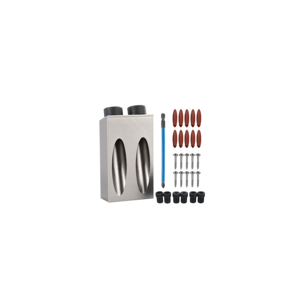 28Pcs Woodworking Oblique Hole Drill 15 Degree Angle Inclined Hole Locator Pocket Hole Jig 8651935566318