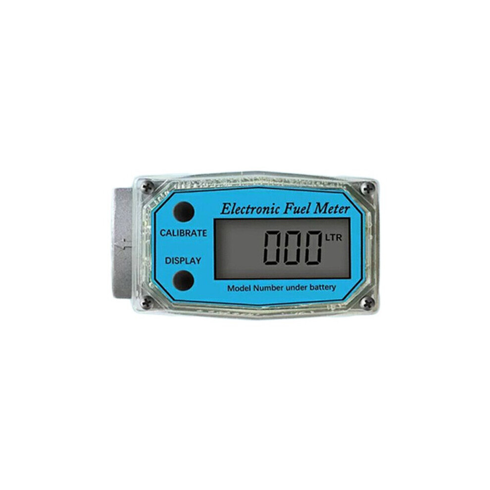 1 Inch Electronic Turbine Diesel Gasoline Kerosene Fuel Flow Meter Light 840079348081