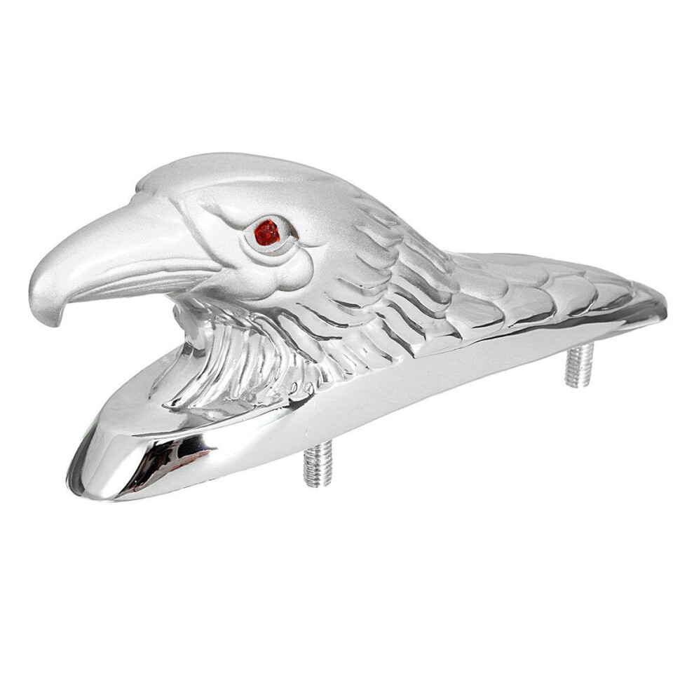 Motorcycle Front Fender Eagle Head Eyes Matt Bonnet Ornament Statue Red 5202984962601
