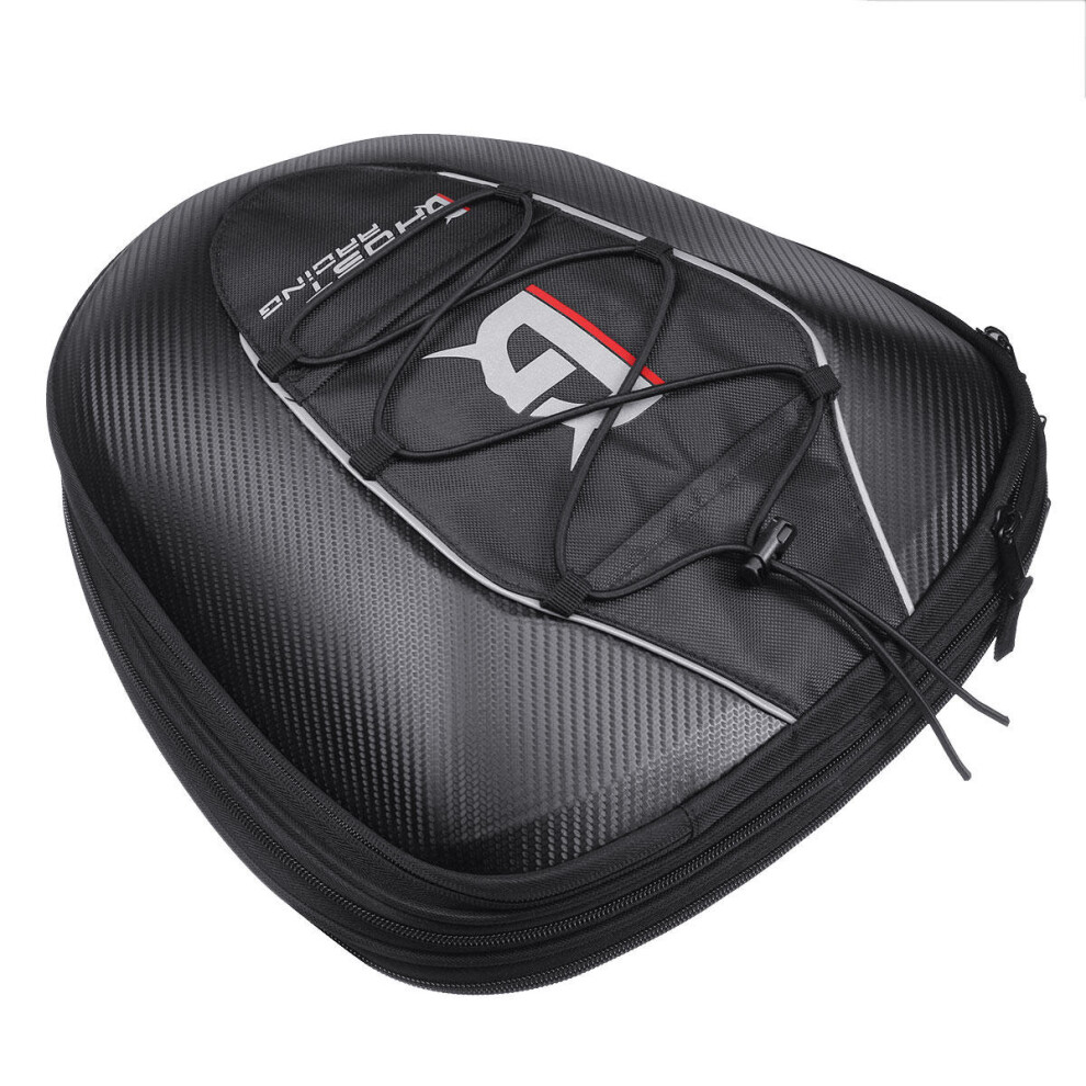 Motorcycle Riding Tank Saddlebags Helmet Tail Rear Seat Tool Bag Luggage Hard Shell Black 4191026507850