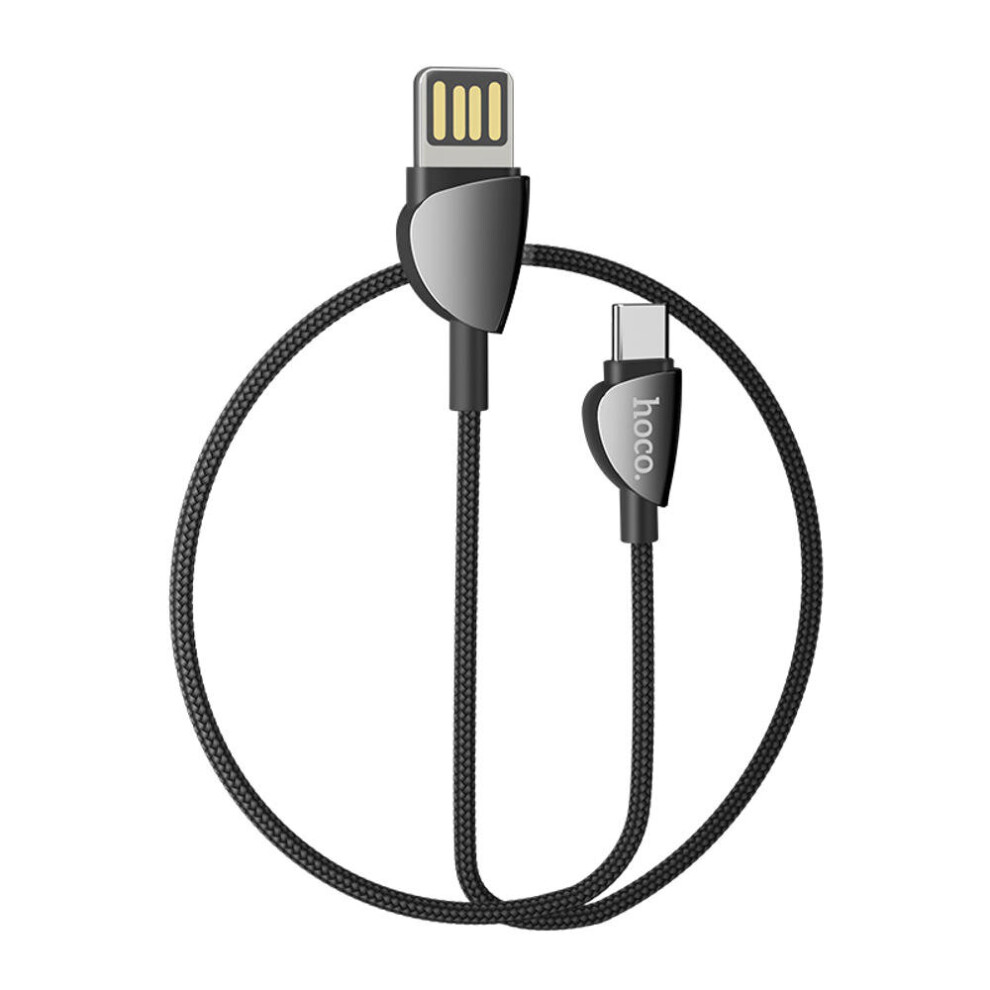 U62 Type C Data Sync Charging Cable For Tablet Smartphone 1.2M Black 4151093615223