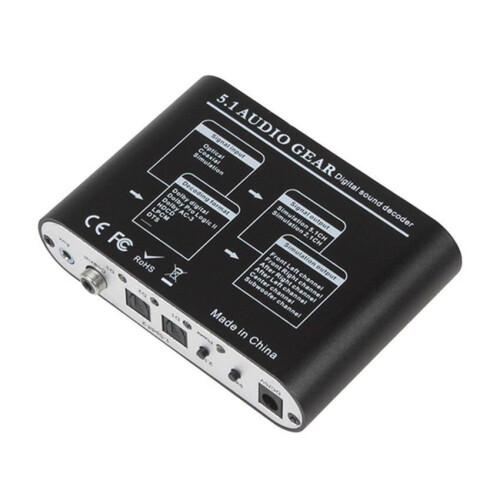 Digital Audio Decoder 5.1 Audio Gear DTS/AC-3/6CH Audio Converter LPCM To 5.1 Analog Output 2.1 1
