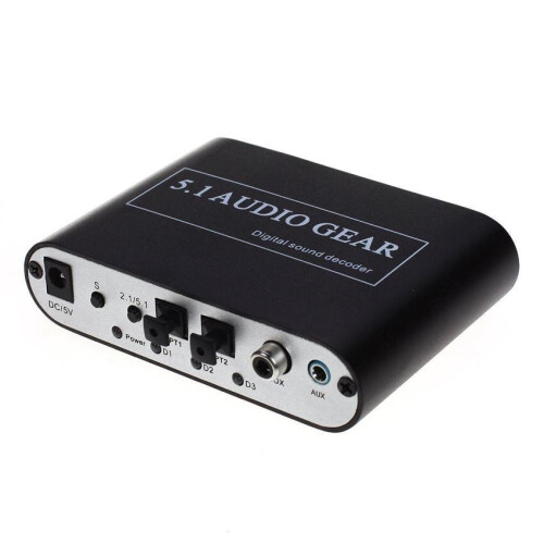 Digital Audio Decoder 5.1 Audio Gear DTS/AC-3/6CH Audio Converter LPCM To 5.1 Analog Output 2.1 2