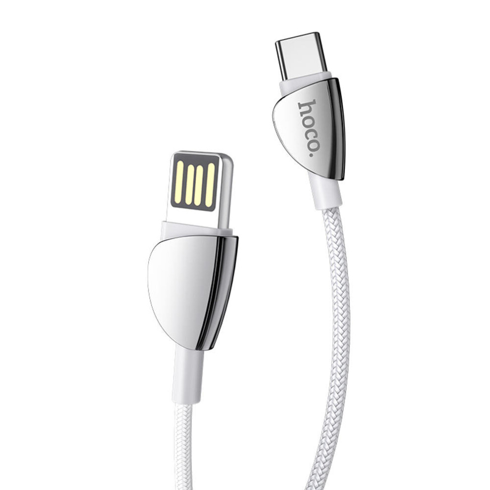 U62 Type C Data Sync Charging Cable For Tablet Smartphone 1.2M Silver 4151093615230
