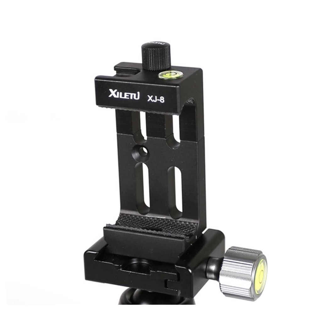 Xj-8 Aluminum 4.7-6.0 Inch Smartphone Clip Holder For Mobile Phone Photography Black 4151093605026