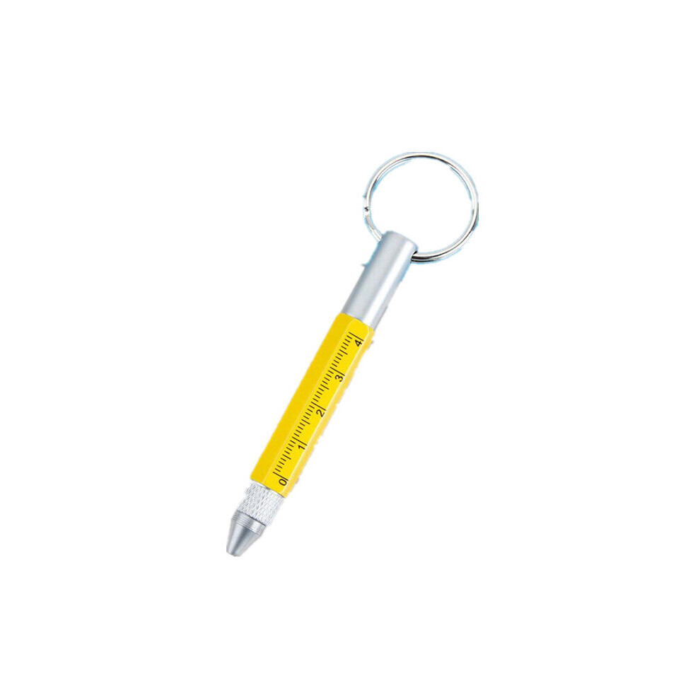 2Pcs 6 In 1 Retro Metal Multifunction Mini Ballpoint Pen Capacitive Touch Screen Stylus Drawing Pen With Scale 08 Color 6441594703696