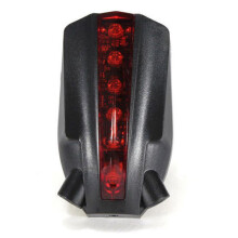 2 Laser+5 LED Logo Projection MTB Cycling Bicycle Safety Warning Light Bike Tail Light