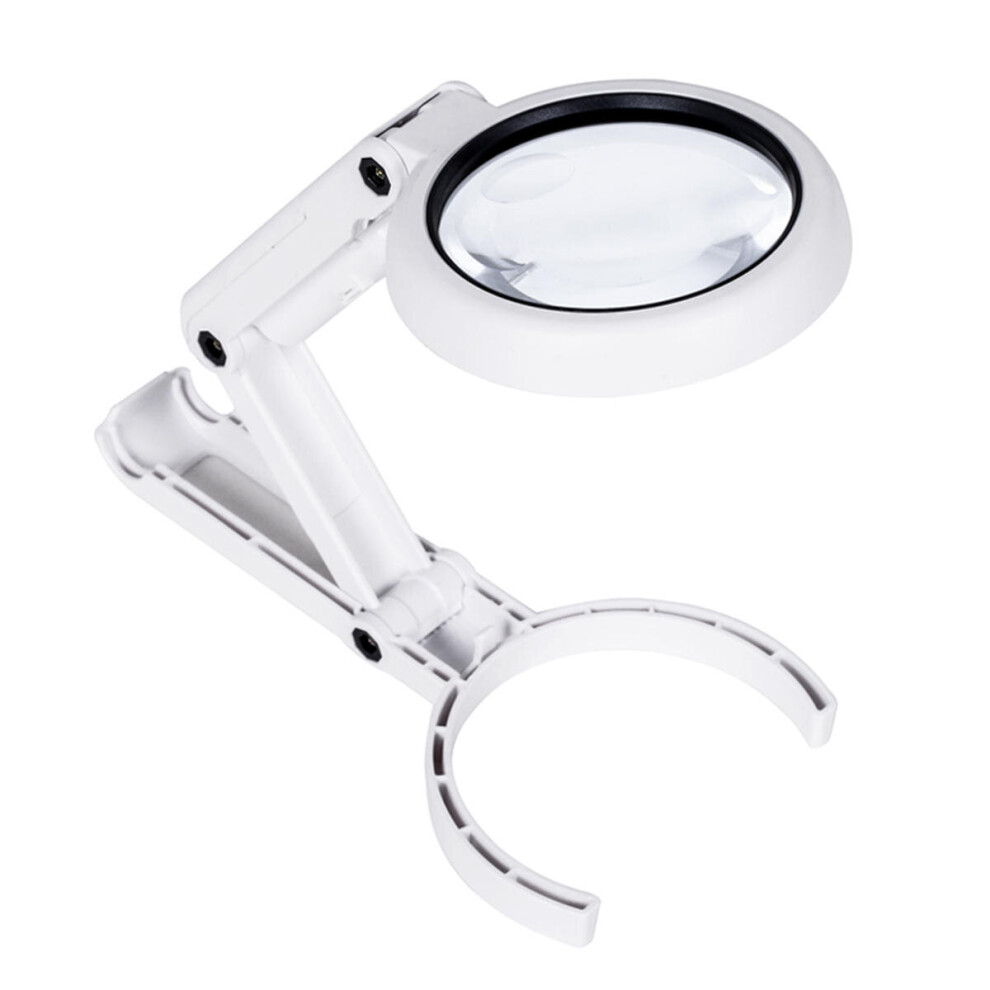 Handheld Portable Foldable Lamp Illuminated Magnifier Magnifying Table 6 LED Lights Loupe Magnifier Screen for Newspaper