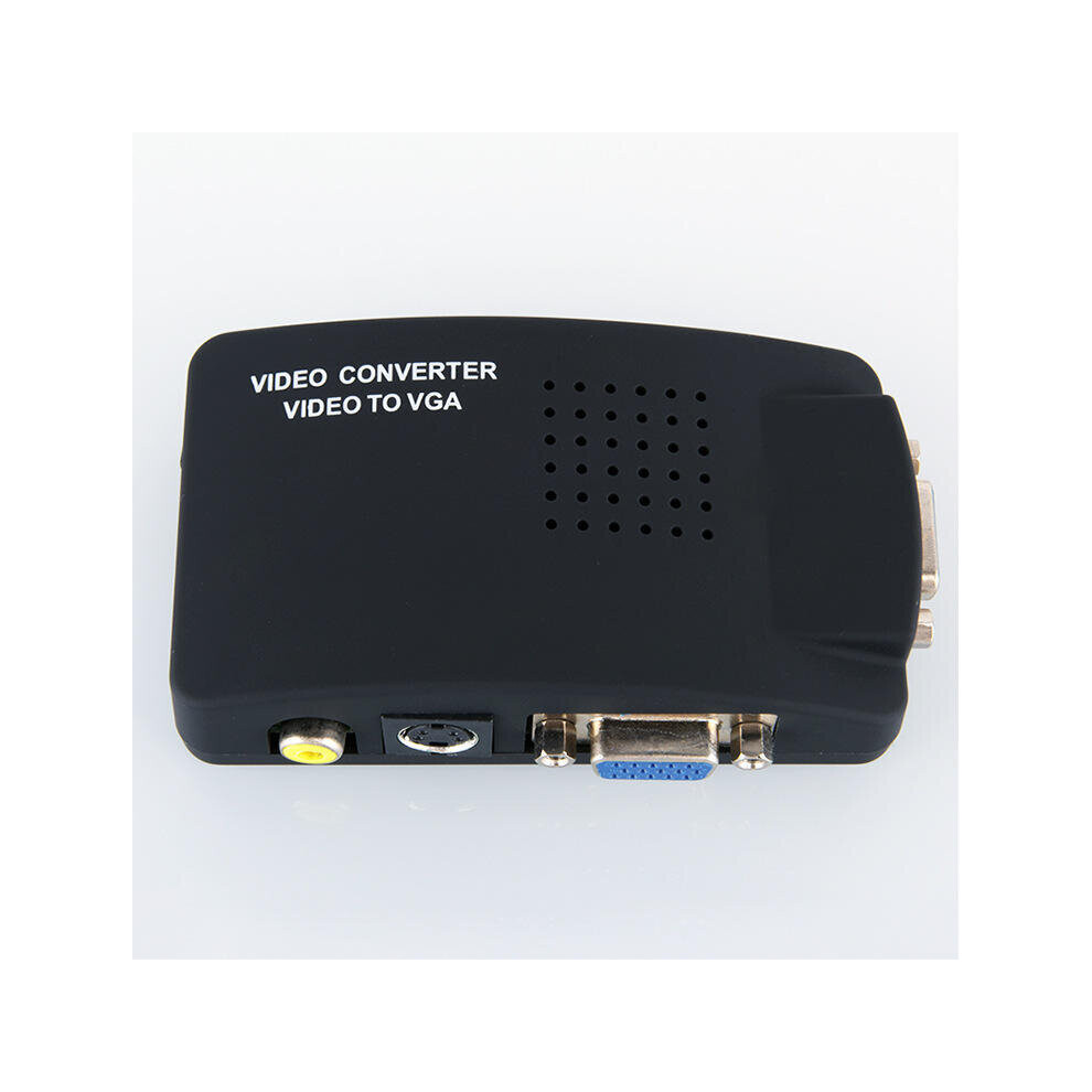 Composite S-Video Rca Av In To Vga Out Video Converter Adapter High Resolution Conversion Cable 6441594787481