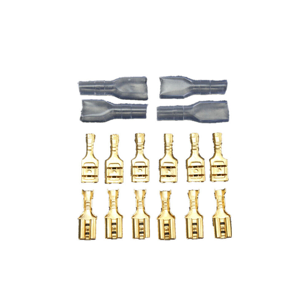 100Pcs Copper 4.8Mm Female Spade Crimp Terminals 22~16Awg 869692698106